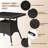 5-Piece Patio HDPE Rattan Dining Set with Umbrella Hole