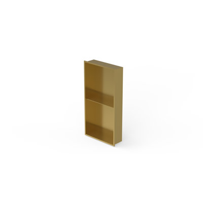Badeloft 12.6" W x 24.4" H Recessed Shower Niche NS-02-BG in Brushed Gold