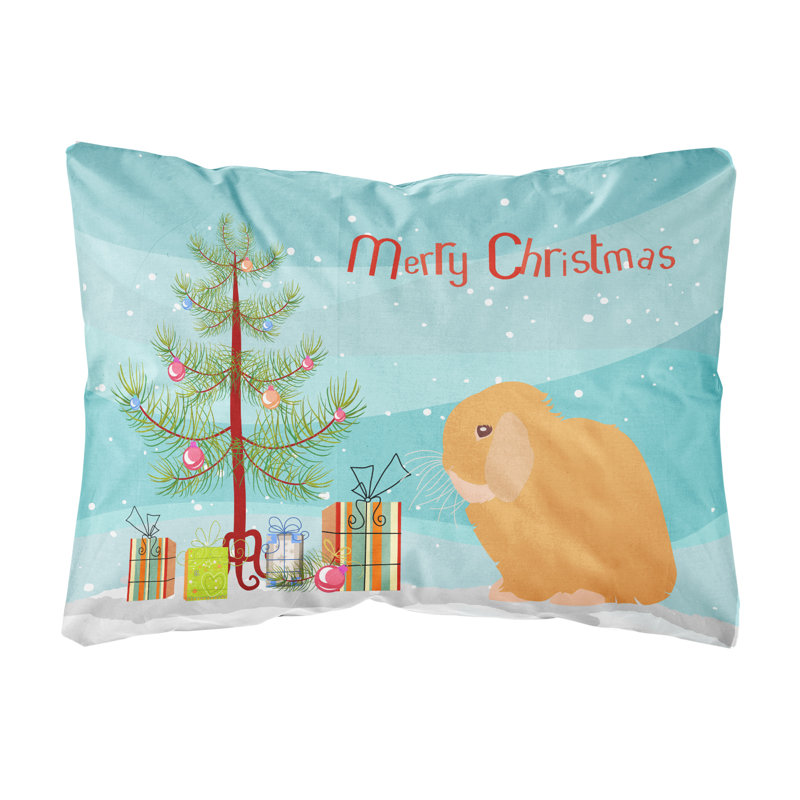  Coussin décoratif intérieur / extérieur Holland Lop Rabbit Christmas