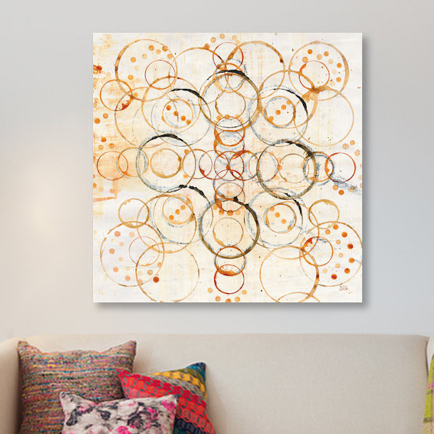 « henné mandala i », reproduction d’impression sur toile tendue, H 37 po x l 37 po x P 1,5 po, Toile tendue, Pas de tapis