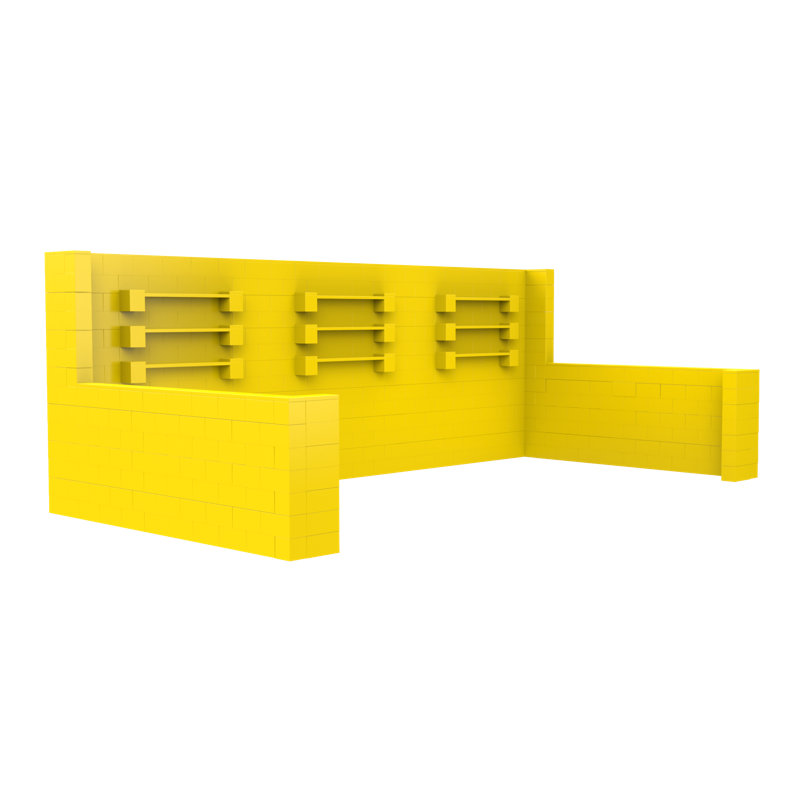 Ensemble de kiosque pour salon Everblock, Jaune