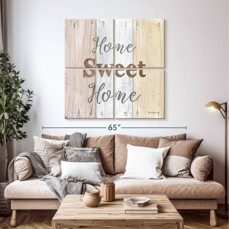 Plaque murale Kema Farmhouse Home Sweet Home, H 45 po x l 45 po
