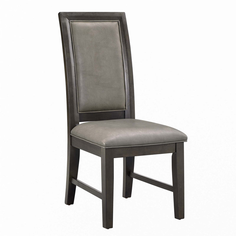 Magnifique ensemble de chaises de salle à manger rembourrées brun 2 pièces