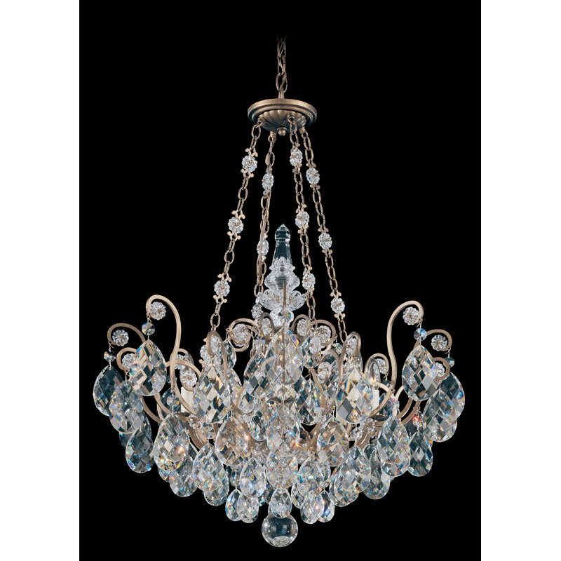 Renaissance 8 - Light Chandelier, French Gold, Heritage Clear, Clear