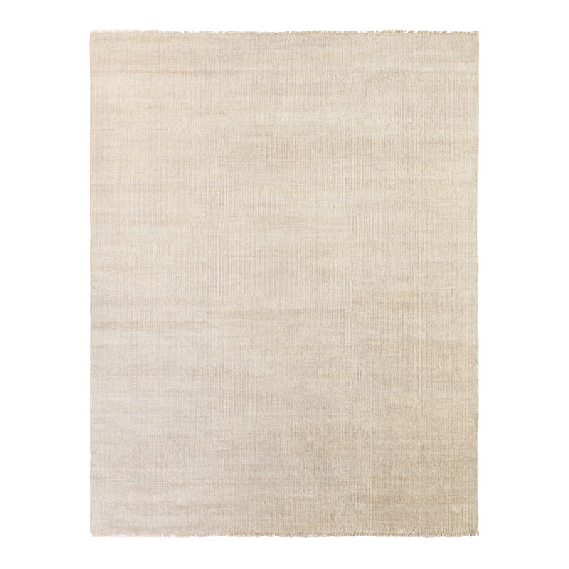 Jaipur Living Origin SAG05 Handknotted Solid White and Light Gray Area Rug (8'x10'), Rectangle 8'6" x 11'6"