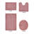 Edge 100% Cotton 2370 GSM Tufted Reversible 4-Piece Bath Rug Set – Ultra Soft, Highly Absorbent, Machine Washable, OEKO-TEX Certified, Ideal for Shower, Bathtub, Vanity & Sink Areas, Pink-921221043-921221046