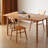 Minimalist Solid Cherry Wood Dining Table Set-103109081