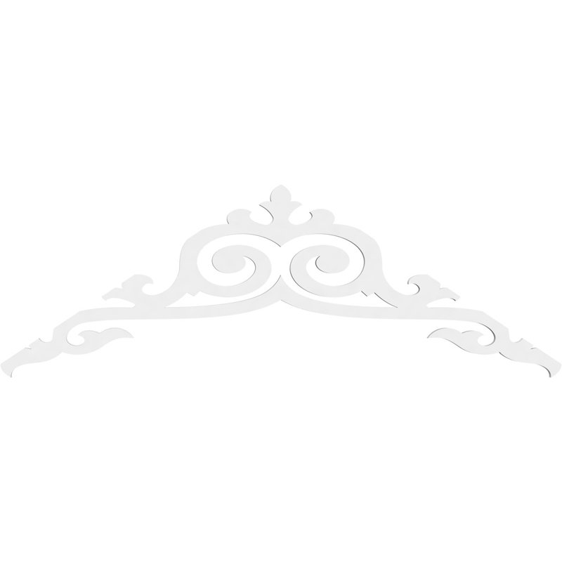 Pignon en PVC de qualité architecturale Baile, H 22,5 po x l 60 po x P 1 po, 8 / 12