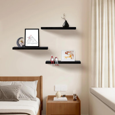Tablette flottante en bois 3 pièces Kaster