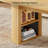 47.2"  Oval Fluted Coffee Table Extendable Dining Table with Storage