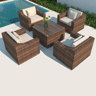 Oglesbee 4 - Person Patio Conversation Set with Cushions