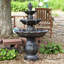 Fontaine d'extérieur à 3 niveaux Arnolec Classic Tulip Polystone - Brun foncé-1812905026