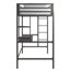 Lit mezzanine en métal avec bureau intégré Maxwell par Novogratz-40841835-40841834