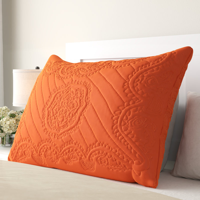 Moroccan Fling Cotton Pillow Sham, Standard, Orange