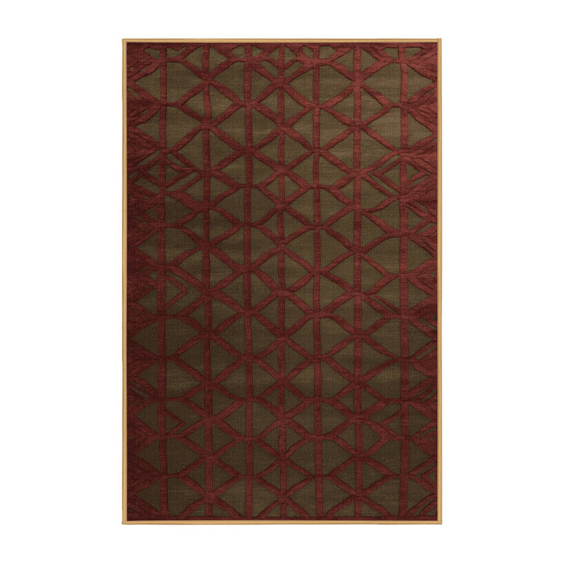 Tapis brun treillis lavable à la machine, Tapis de couloir 2 pi x 4 pi