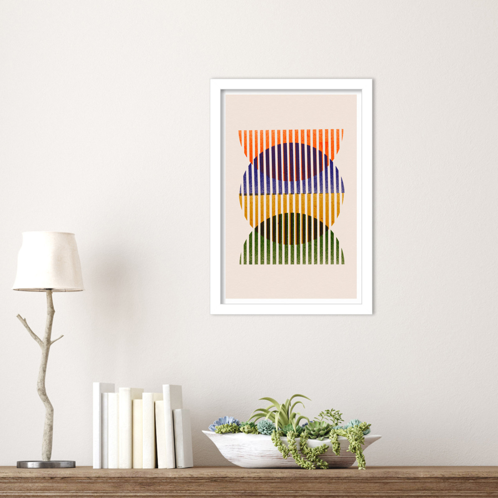Pelaghia "In and Out" Print by Treechild, White, 17" H x 12" W