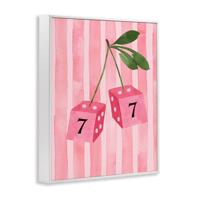 Lucky Number 7 Cherry Dice, estampe numérique, design par Nina Jacobs
