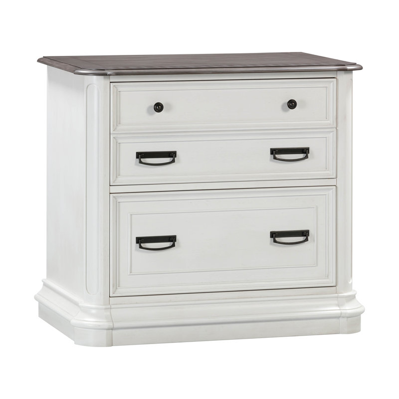 34.8'' Wide 2 -Drawer File Cabinet, White