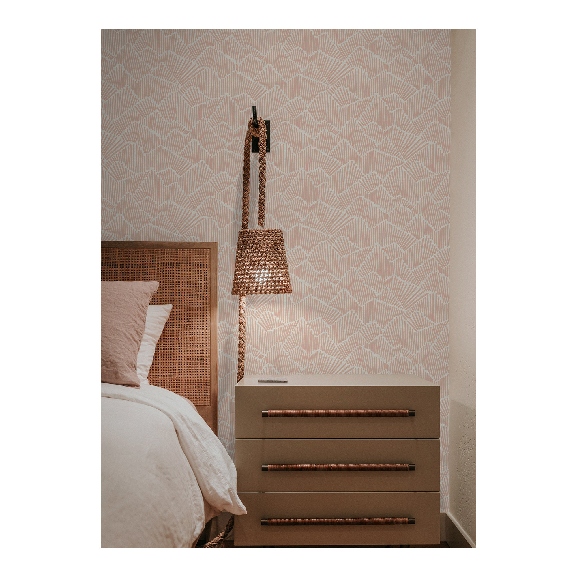 Adames Modern Peel & Stick Geometric Wallpaper, Clay