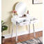 Ensemble de coiffeuse et tabouret contemporain en bois pour chambre à coucher-32792271