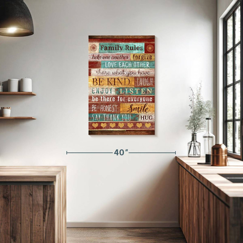 Tergel Family Rules Typography I, 36" H x 24" W