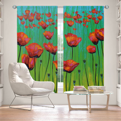 Ensemble de rideaux obscurcissant avec passe-tringle 2 pièces Delaughter Dancing Daffodils
