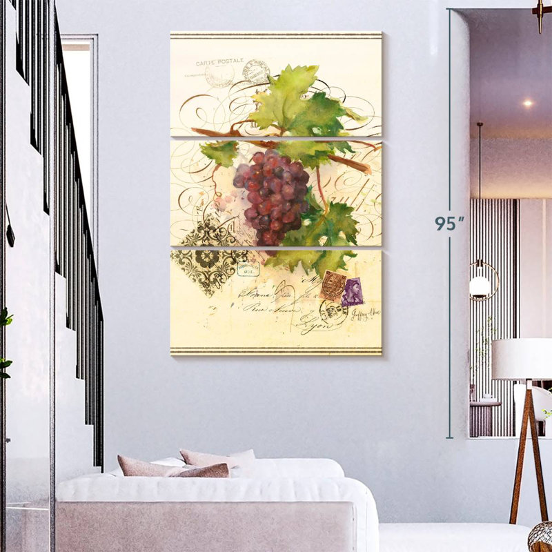 Yarlin Wine Cellar Purple Grapes, 74" H x 48" W