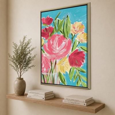 Spring Floral by Lucille Price - Graphic Art on Canvas