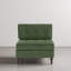 Fauteuil capitonné en velours côtelé-1283549082