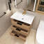 Meuble-lavabo simple 30 po avec plateau en résine Leendert