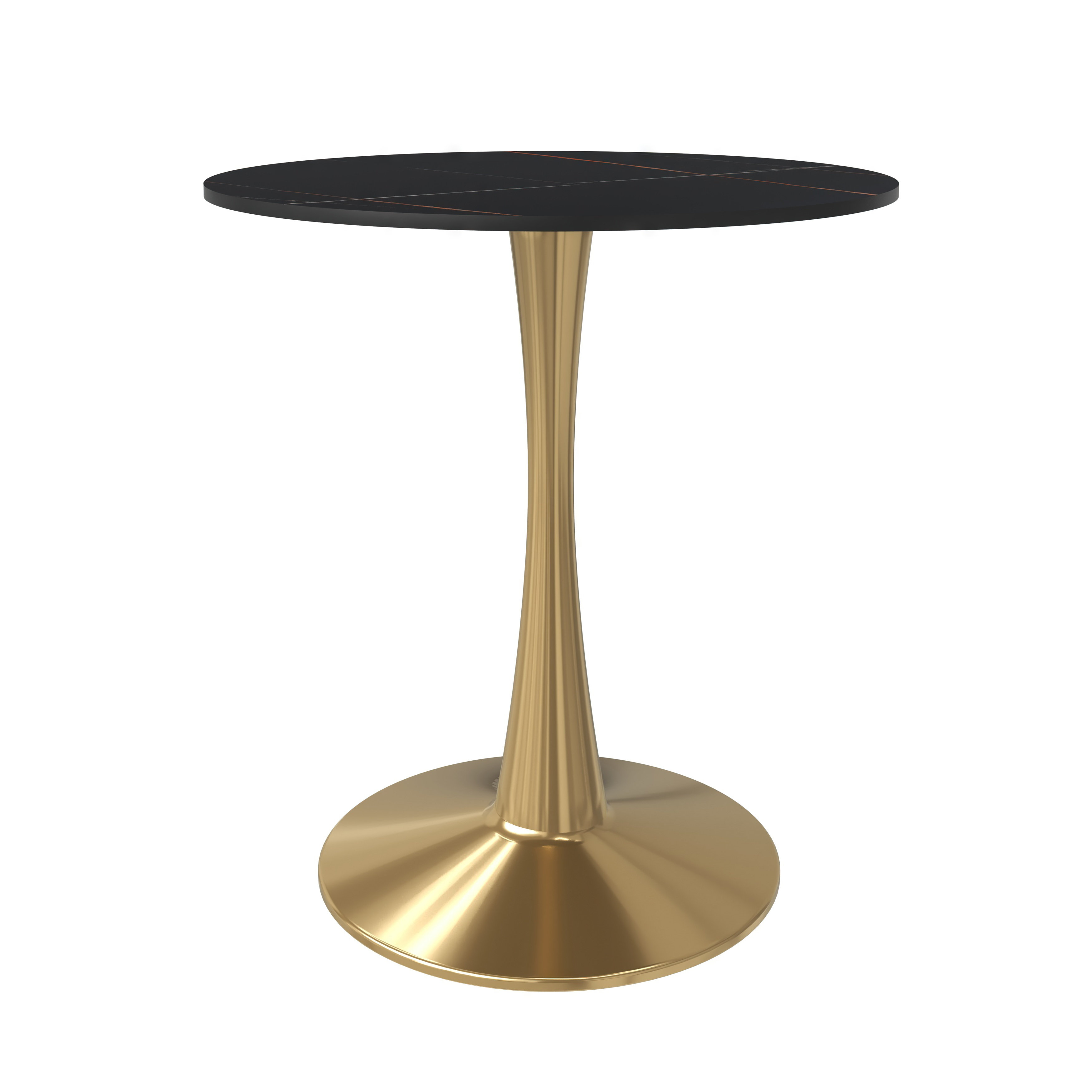 Mercer41 Bristol 24" Round Dining Table With Sintered Stone Top And ...