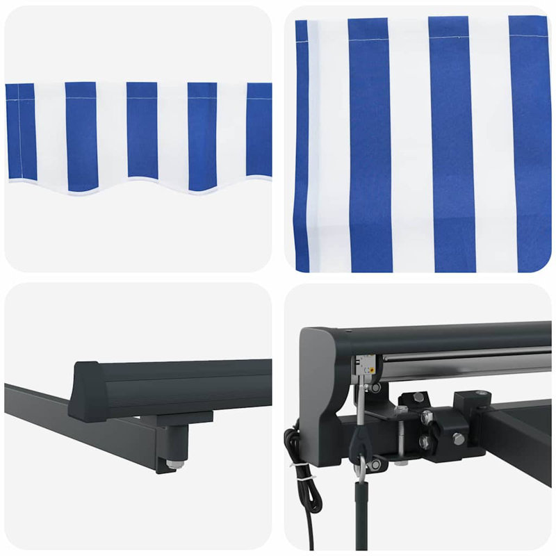 VidaXL 450cm W x 300cm D Fabric Cover Retractable Door / Window Awning