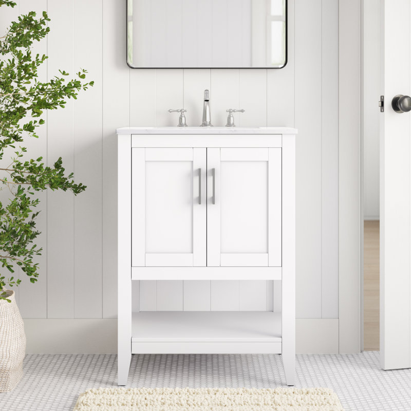 Ensemble de meuble-lavabo simple 24 po Scottsbluff, Blanc