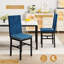 Ensemble de table de salle à manger 5 pièces en faux marbre avec 4 chaises-292338857