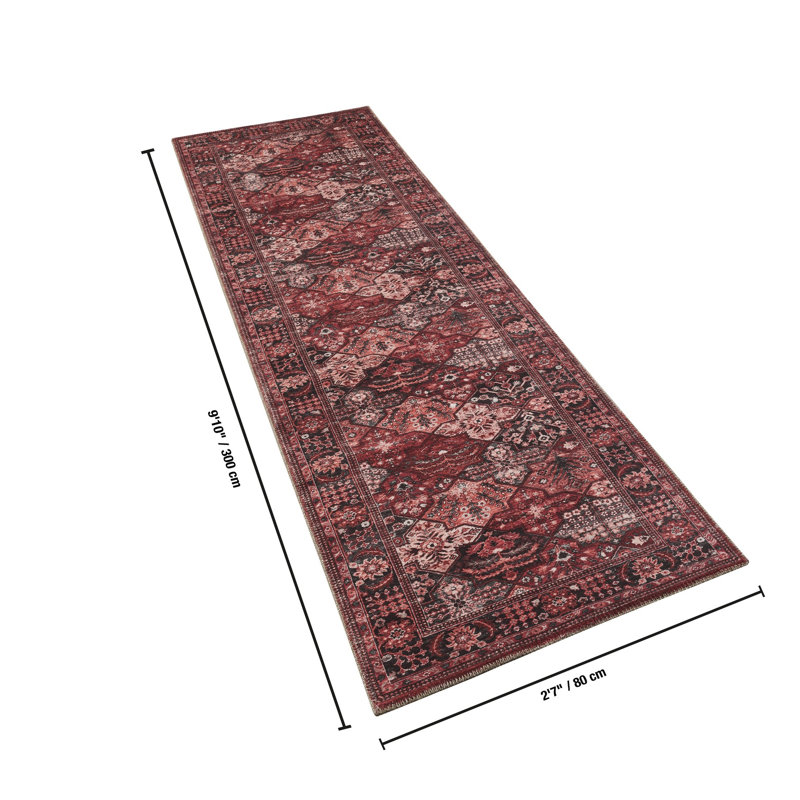 Eckles WF_RYL1010 Red 2'7" x 9'10", 2'7"x9'10"