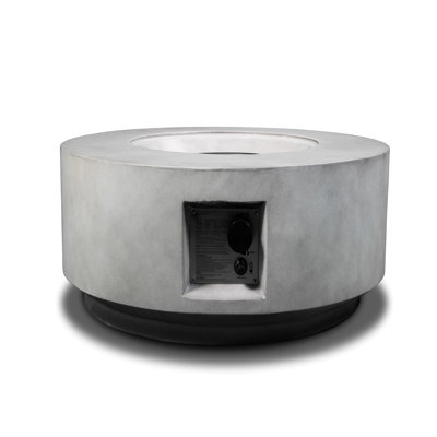 Table de feu en béton gris 50 000 BTU - Transformez votre espace extérieur avec cette table brasero de 50 000 BTU au design élégant.