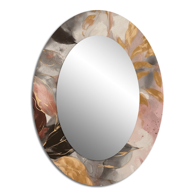 Élixir or doré - miroir mural ovale doré, 40 po x 30 po