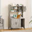 Cat Litter Box Cabinet With Four-Layer Storage Rack-368545787