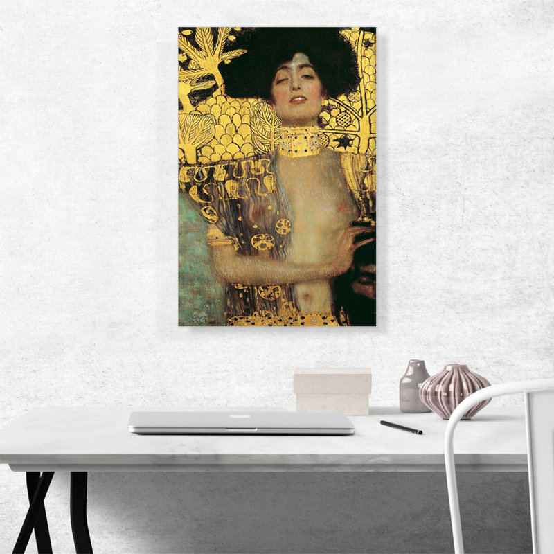 "Giuditta I" par Gustav Klimt, reproduction d'art sur toile tendue, H 26 po x l 18 po x P 0,75 po