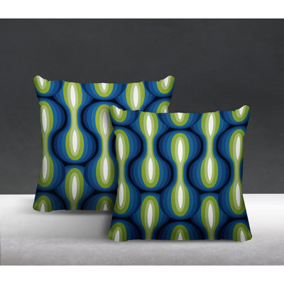 Indoor / Outdoor Ikat Square Throw Cushion