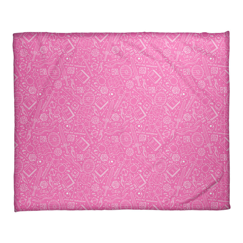 Couverture Katelyn Elizabeth RPG, l 52,5 po x L 62,5 po, Rose / blanc