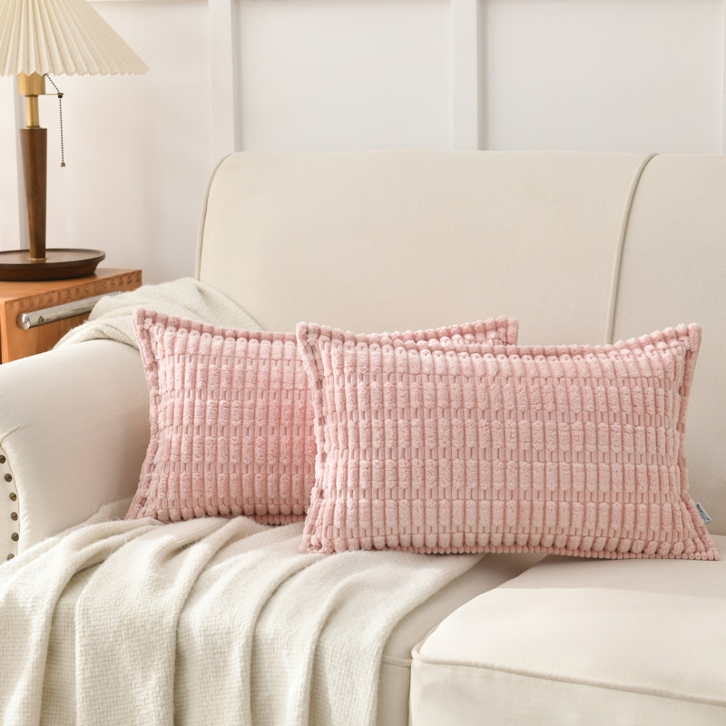  Housse pour repose-pieds Boucle, Rose, Rectangle H 14 po x l 24 po