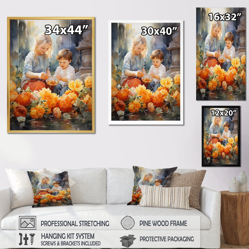 Danyne Baptism Joyful Awakening sur toile, Impression noire sur toile encadrée, H 20 po x l 12 po x P 1 po