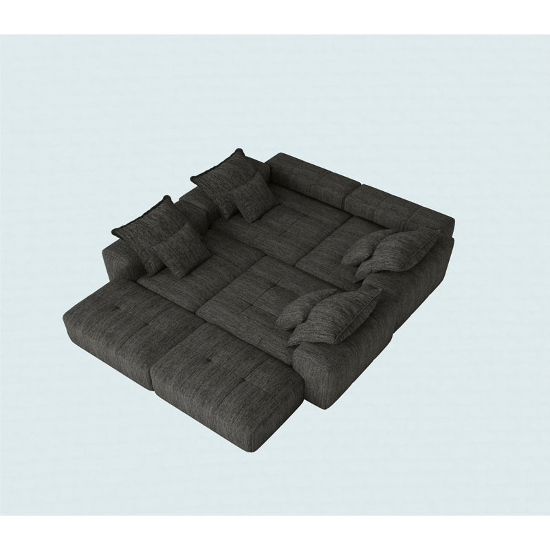 Canapé modulaire surdimensionné Boneless, Noir