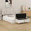Upholstered Platform Bed With Hydraulic Storage System,Storage Ottoman With Metal Legs