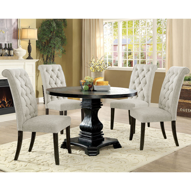 Biyron 4 - Person Pedestal Dining Set, Beige