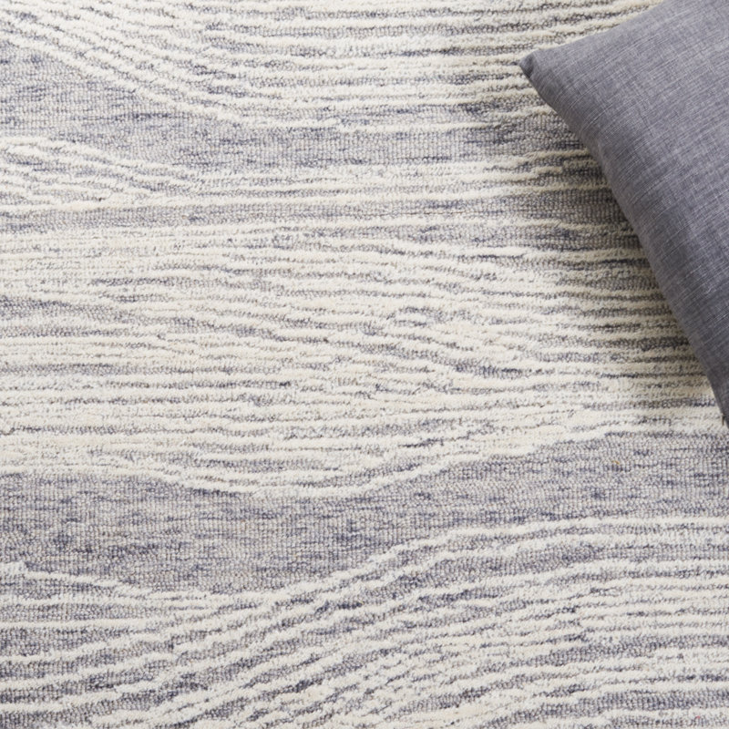 Tapis ivoire en laine touffeté à la main Wimmer, Square 8'
