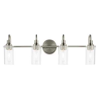 31.5" 4-Light Vanity Light with Clear Glass