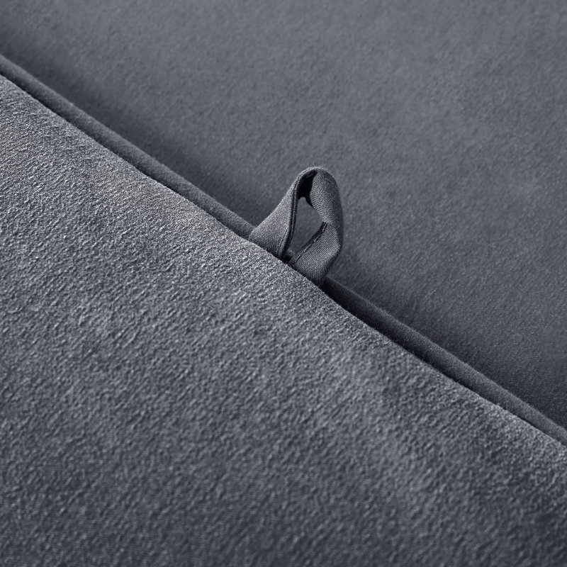 Box Stitch Comforter, Twin Comforter, Dark Gray