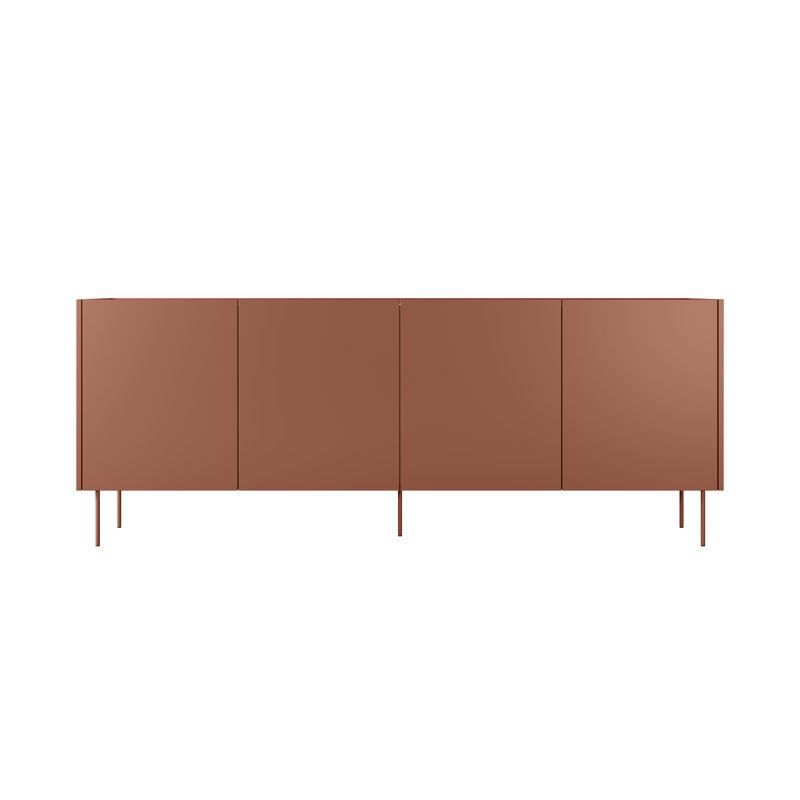 Carlette 220 Cm Wide 4 Drawer Sideboard, Ceramic Red